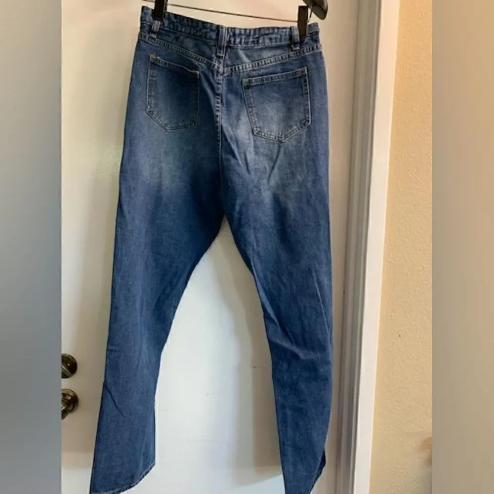 Miss look distressed Stars and Stripes jeans Size L,XL,2X - Picture 5 of 6